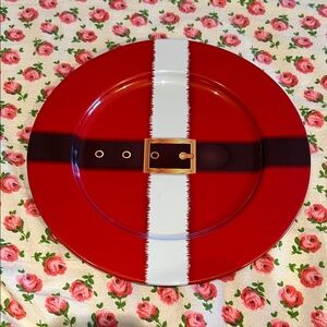 Festive Red Santa Belt Plate / Serving Tray